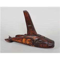 Northwest Coast Carved Killer Whale 15 1/2" L. 11" H.  Good Condition