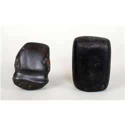 Northwest Coast Stone Axe Head 3 1/2" L. and Stone Pounder 4"  L. From the E. Stendahl Collection