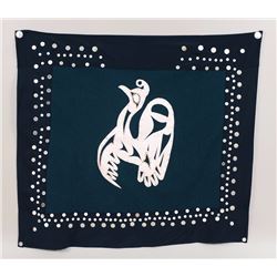 Northwest Coast Button Blanket with Bird Design 48"x 54"  Good Condition