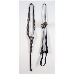 Studded Leather Parade Bridle with Matching Parade Breastplate  Good Condition