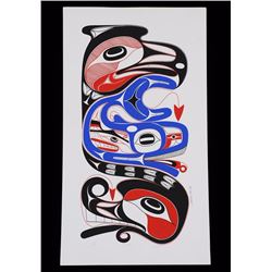 Art Thompson and Joe David Serigraph "Cousins" 78/80 1993  17"x 30"  Good Condition