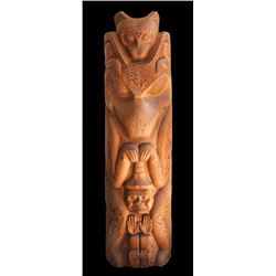 Northwest Coast Bear Mother Totem 96" H. 27" W.  Good Condition