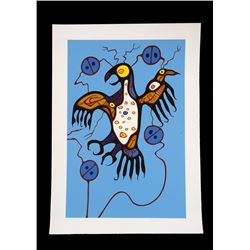 Norval Morrisseau Serigraph "Manifestation" 10/55  29 3/4"x 41 1/2"  Good Condition