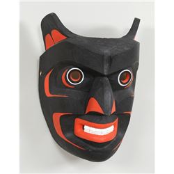 Kwaguilth Bukwus Mask Carved by Joe Peters 13 1/2" H. 10" W.  Good Condition