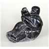 Image 1 : Inuit Soapstone Sculpture of a Boy with a Seal 8"x  6 1/2"  Good Condition