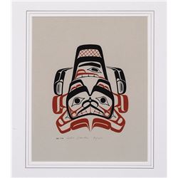Robert Davidson Serigraph Beaver 1974  93/287  14"x 16 1/2" Framed  Good Condition