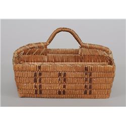 Salish Basketry Spoon Tray 10" L. 6 1/2" W. 6" H.  Good Condition