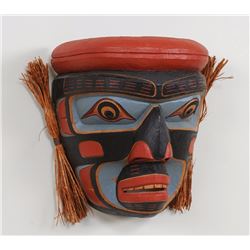 Kwa-Guilth Chief Speaker Mask Carved by Stan Hunt - Fort Rupert, B.C. 11" H. 9 1/2" W.  Good Conditi