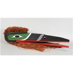 Kwakwaka'wakw Articulated Hok Hok Mask Carved by Steven Bruce - Alert Bay, B.C. 43" L. 10" H. Withou