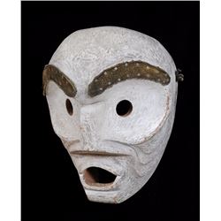Nuu-chah-nulth Ghost Mask, Signed Illegibly 15" H. 10 1/2" W.  Good Condition