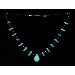 Southwest Turquoise and Heshi Fetish Necklace  Good Condition