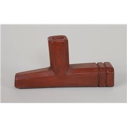 Plains Catlinite Pipe 3 1/4" L. 2 3/4" H.  Good Condition