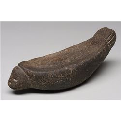 Seal Form Stone Paint Mortar Collected by Edward Clarke, Marine Surveyor Northwest Coast 1920's 7 1/
