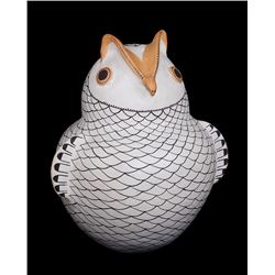 Large Acoma Pottery Owl ca. 1960  12" D. 10" W.  Good Condition