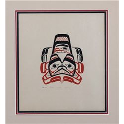 Robert Davidson Serigraph Beaver 240/287 Signed in Pencil 18 3/4"x 20 1/2" Framed  Good Condition