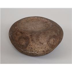 Figural Stone Bowl 8 1/2" L. 7" W.