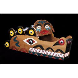 Nuu-chah-nulth Wolf Dance Mask 24" L. 12 1/2" W.  Good Condition