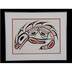 Tom Price Silkscreen of a Skulpin 23 1/2"x 26 1/2" Framed  Good Condition