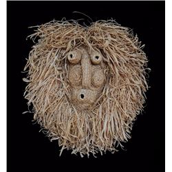 Gaje'sa Corn Husk Mask From Cattaraugus, NY 15" H. 14" W.  Good Condition