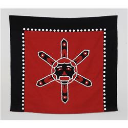 Haida Button Dance Robe with Sun Design Child's Size 41"x 45"  Good Condition