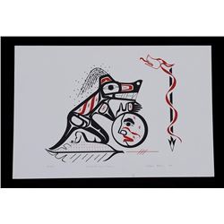 Eugene Martin Serigraph "Sacred Spiritual Prayer" 139/200  1993  12"x 18"  Good Condition