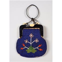 Beaded Purse with Different Floral Design on Each Side ca. 1900 Whitecap Dakota  Reserve - Dundurn, 