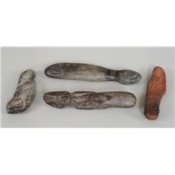 Four Figural Stone Slave Killers 8 1/2" L. - 13" L.
