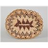 Image 1 : Salish Fully Imbricated Basketry Coaster with Crenulated Rim 9 1/2"x 11"  Good Condition