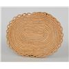 Image 2 : Salish Fully Imbricated Basketry Coaster with Crenulated Rim 9 1/2"x 11"  Good Condition