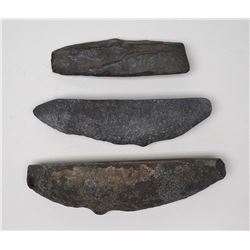 Three Stone Hand Adze 6 1/4" L. - 9" L.  Good Condition