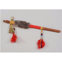 Plains Brass Trade Pipe Tomahawk with Wood Handle 21" L. 6" W.  Good Condition