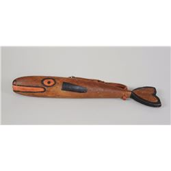 Makah Fish Club Carved with Fish Form 16" L.  Good Condition