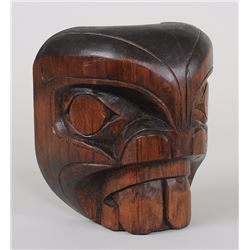 Kwaguilth Pugwus Mask Carved by George Hunt 1972  6 3/4" H. 5 3/4" W.  Good Condition