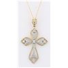 Image 1 : .70 CTW Natural Diamond Pendant In 14k Solid Yellow Gold