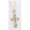 Image 2 : .70 CTW Natural Diamond Pendant In 14k Solid Yellow Gold