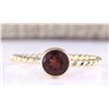 Image 1 : 1.00 CTW Natural Garnet Ring In 14k Yellow Gold