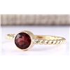 Image 2 : 1.00 CTW Natural Garnet Ring In 14k Yellow Gold