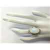 Image 4 : 9.05 CTW Natural Opal And Diamond Ring In 14k Yellow Gold