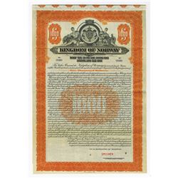 Kingdom of Norway, 1923 Specimen Bond