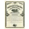 Image 1 : Greenville and Columbia Rail Road Co., 1875 Partially Issued Bond