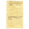 Image 2 : Bald Eagle, Nittany and Brush Valley Turnpike, 1835 Uncut Sheet of 2 Stock Certificates.