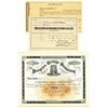 Image 1 : Pennsylvania Turnpike Stock Certificates, ca.1810-1928 Trio.