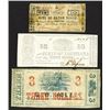 Image 1 : Louisiana, Lot of 3 notes. Includes Baton Rouge, 1862, 10 cents, City of Baton Rouge, Issued banknot