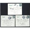 Image 1 : China. 1912. 3 cents Coiled Dragon Used on 3 different Cover from Shanghai to Hankow.