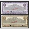 Image 1 : Town of Secaucus, 1933 Specimen Depression Scrip Note Pair.