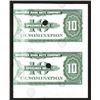Image 2 : American Bank Note Company, ca.1980's TYVEK Specimen Banknote Uncut Pair.