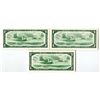 Image 2 : Bank of Canada, 1954 (ca.1961-72) Modified Hair Replacement Note Trio.