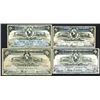 Image 1 : Banco de Guatemala, 1912-24 Quartet of Issued Notes