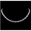 Image 1 : 14KT White Gold 13.04ctw Tanzanite and Diamond Necklace