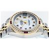 Image 8 : Rolex Ladies Two Tone 14KT Yellow Gold Ruby and Diamond Datejust Wristwatch